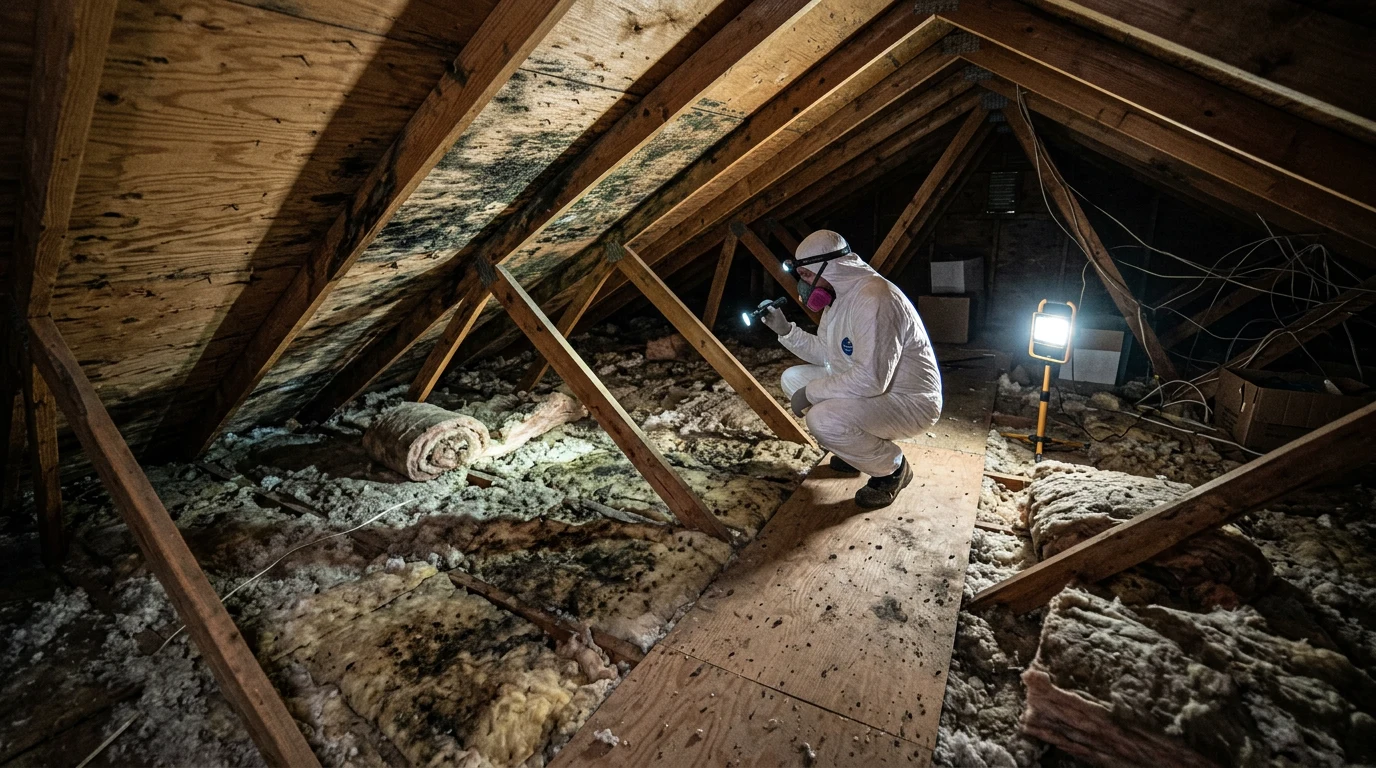 attic mold removal - Identifying Mold in the Attic