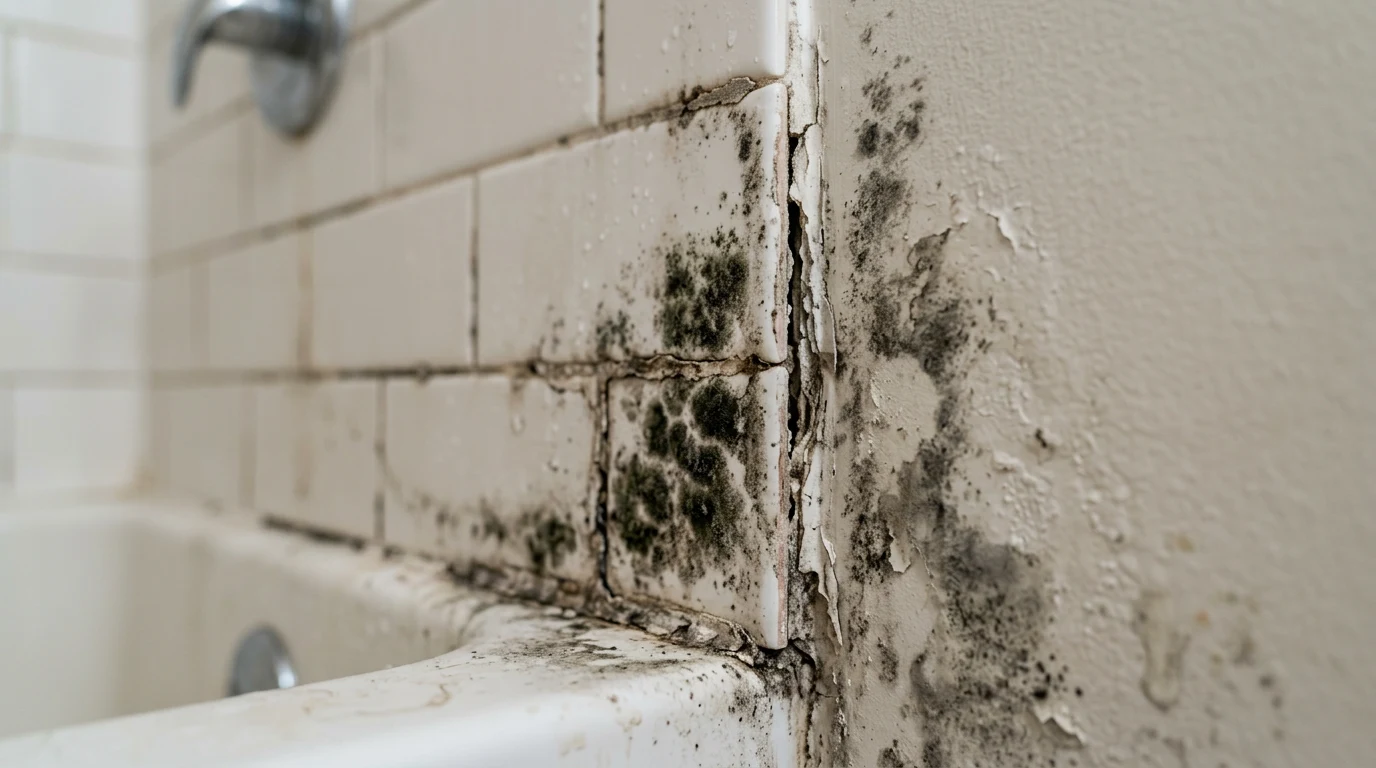 black mold in shower - Damaged or Missing Grout and Caulk
