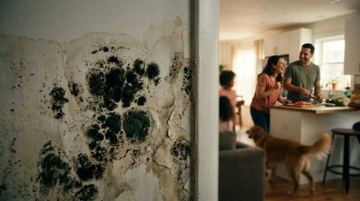 black mold on drywall - Hidden Growth Behind the Surface