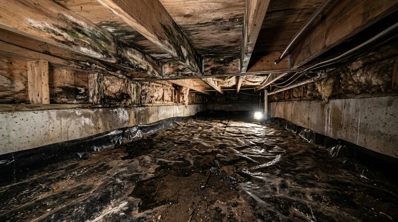 crawl space mold removal - Ground Moisture and Rising Dampness