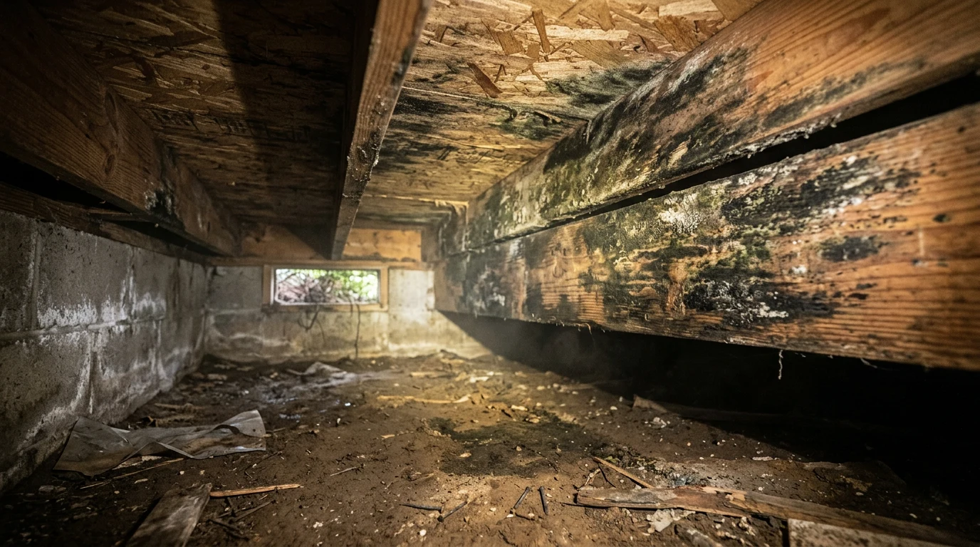 crawl space mold removal - Inadequate Ventilation Design