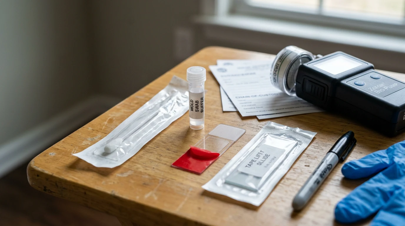 how to use mold test kit - Surface Swab and Tape Lift Kits