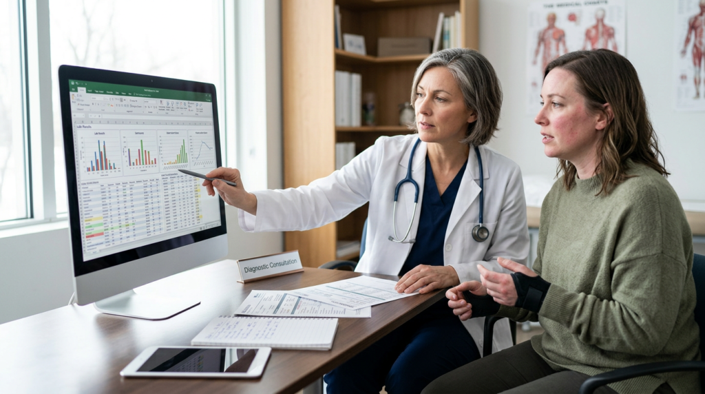 Patient consulting doctor about CIRS chronic inflammatory response from mold