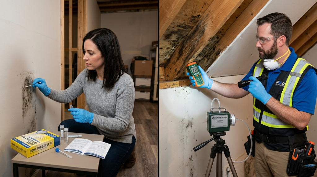 DIY Mold Test vs Professional featured image