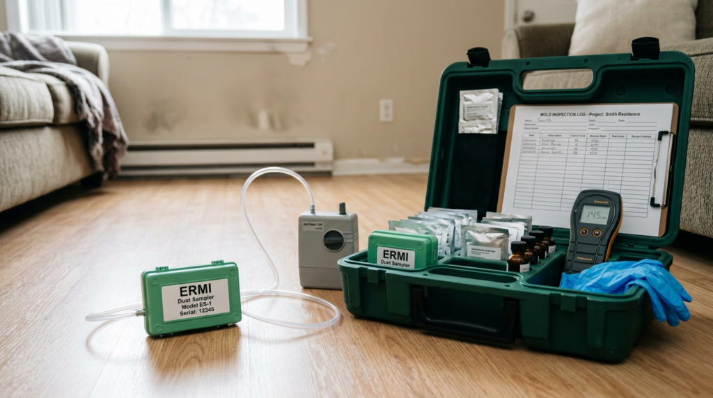 ERMI mold test sampling equipment for home assessment