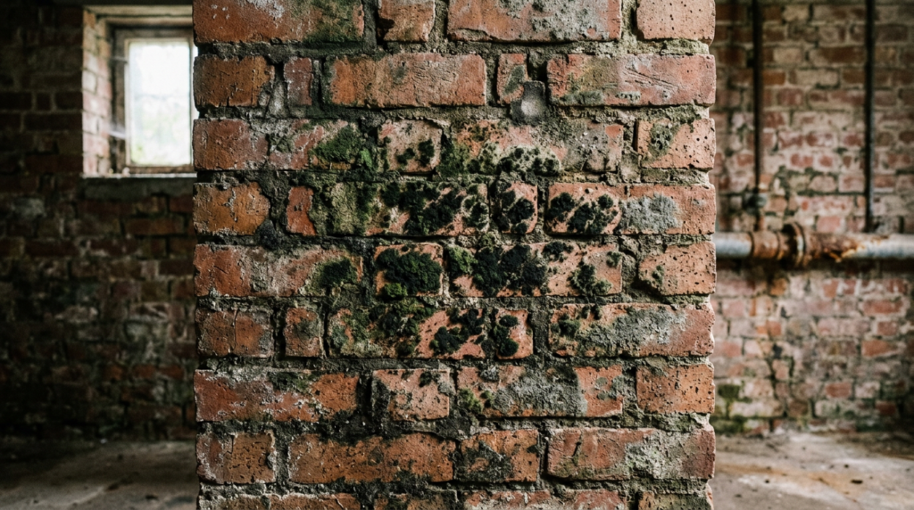 Mold on brick - identification and removal