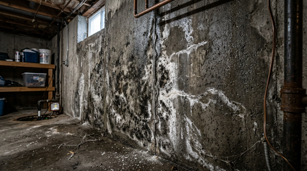 Mold on concrete - identification and removal
