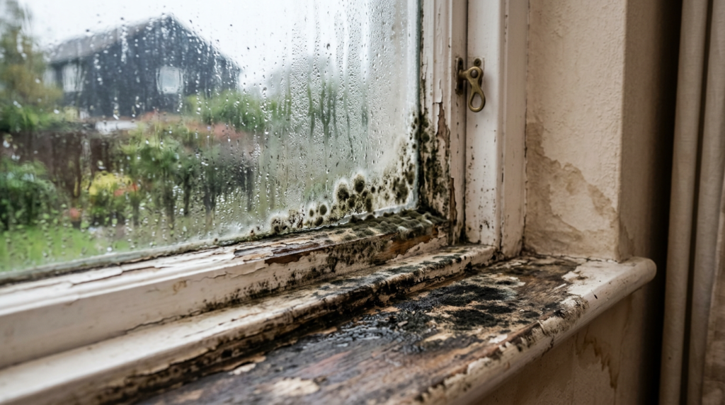 Mold on window - identification and removal