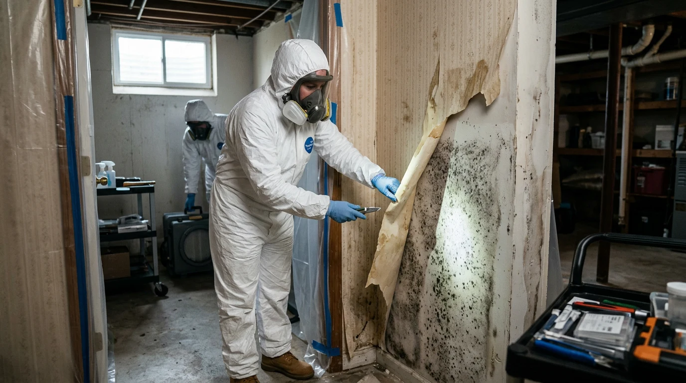 mold behind wallpaper - Why Does Mold Grow on Wallpaper?