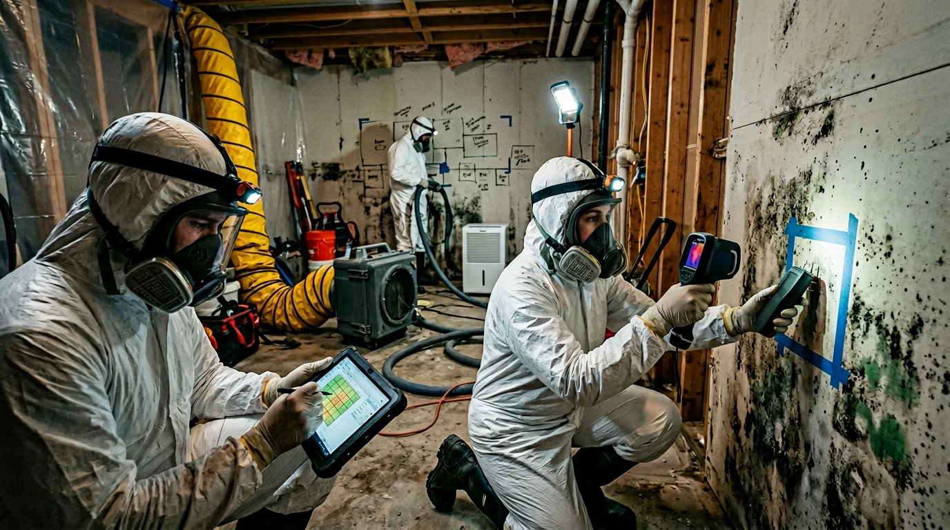 mold remediation process - Moisture Mapping