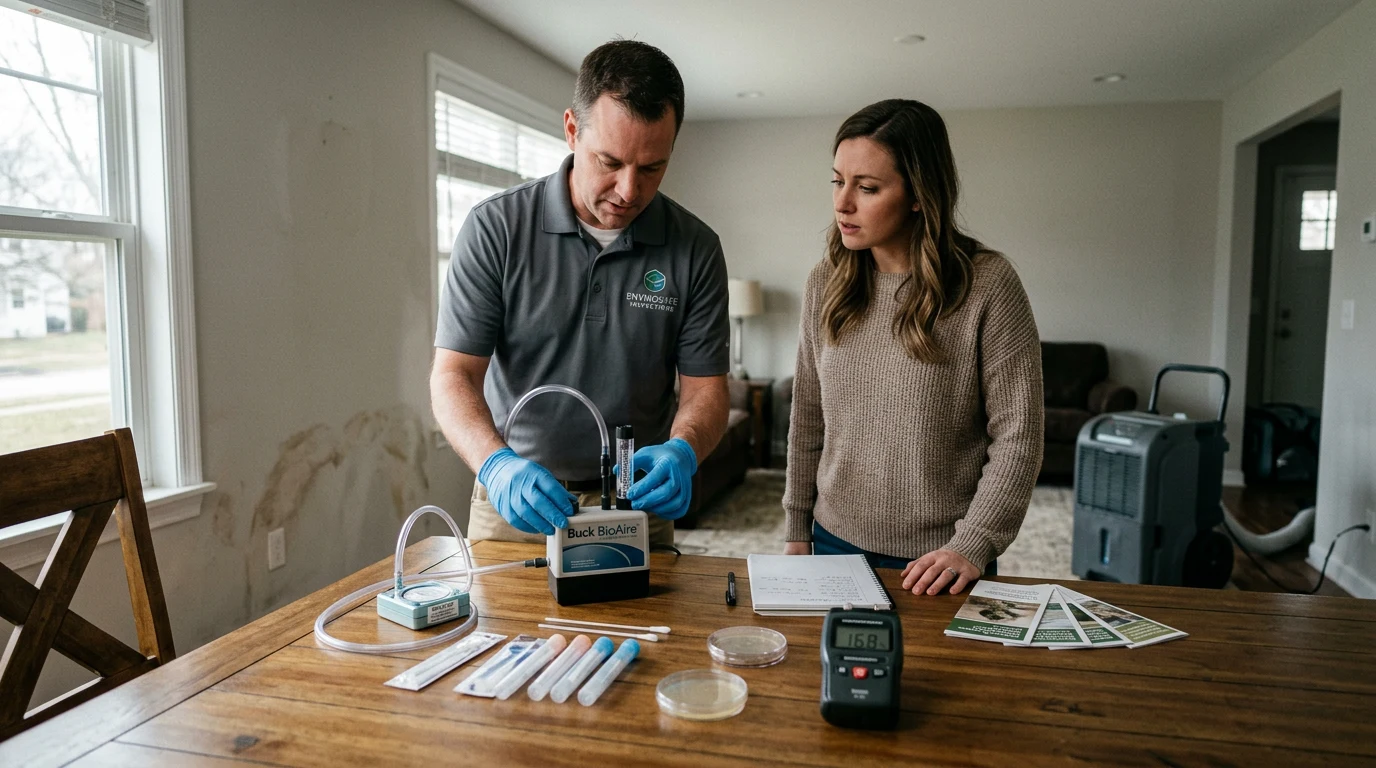 mold testing after water damage - Days 2-3: Initial Assessment and Targeted Testing