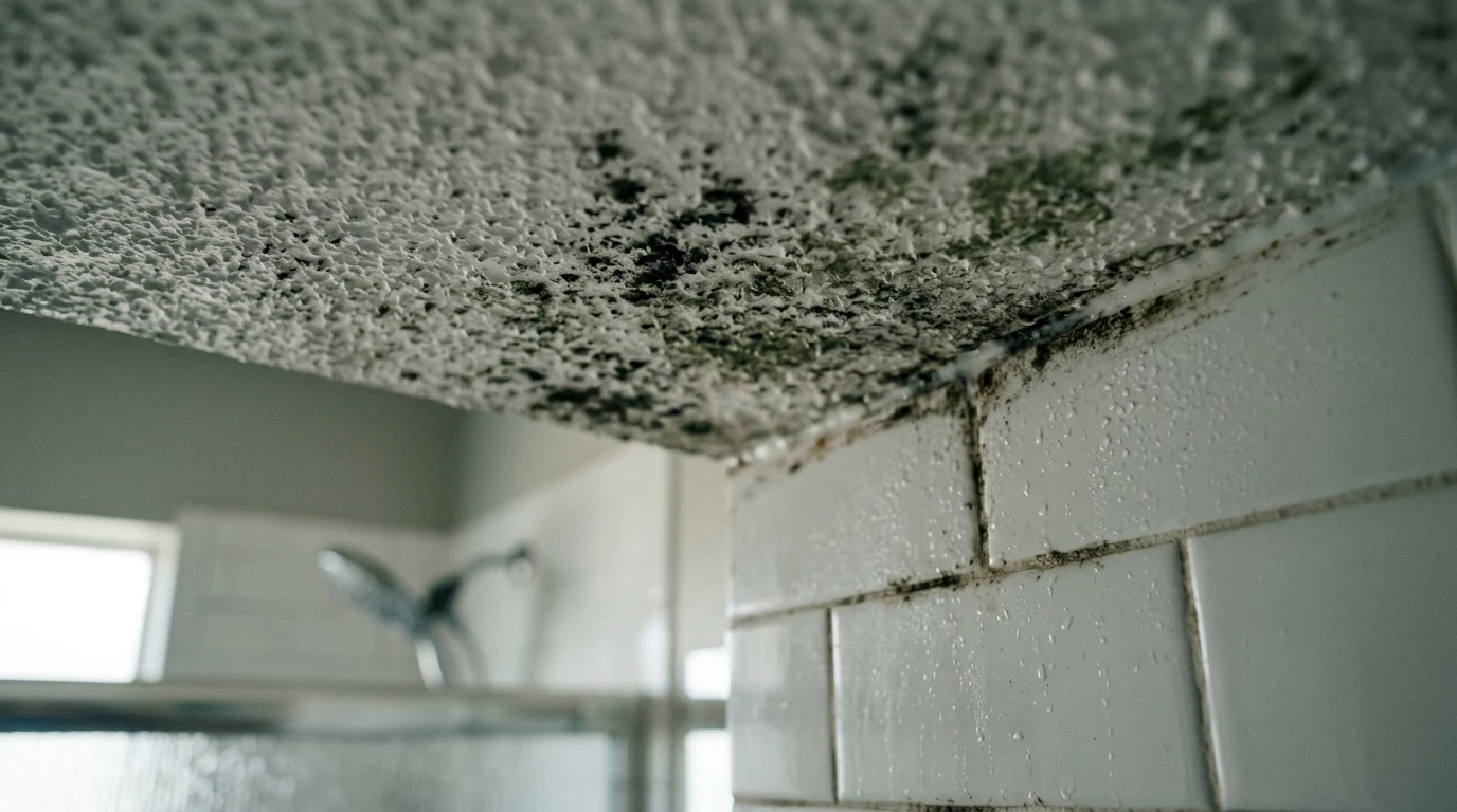 remove mold from bathroom ceiling - Textured or Popcorn Ceilings Trap Moisture