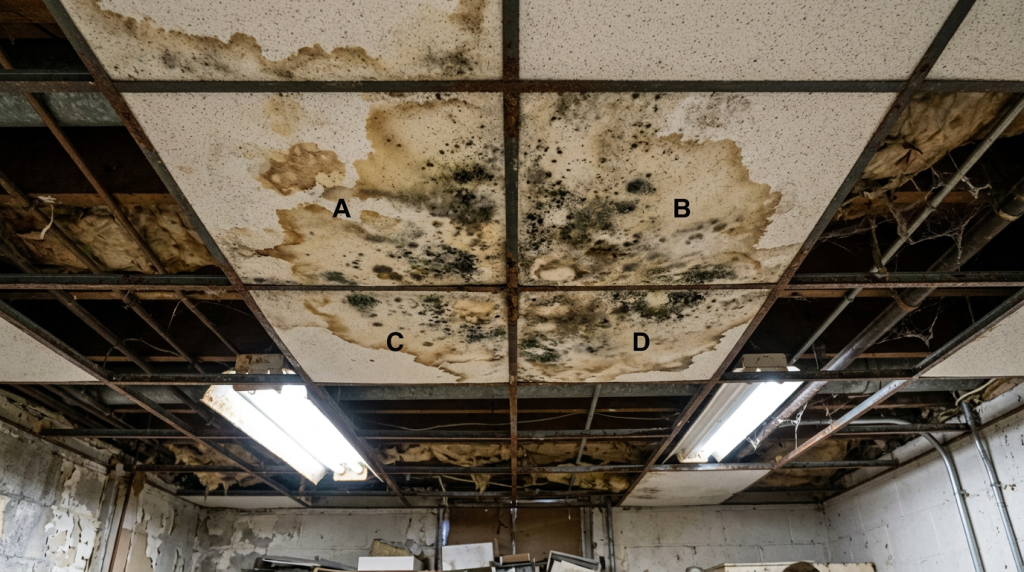 Mold on ceiling - identification and removal