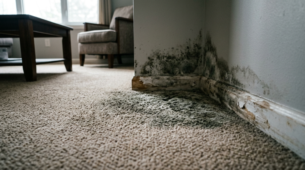 Mold on carpet - identification and removal