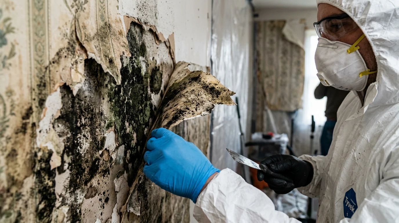 mold behind wallpaper - Why Mold Is So Common Behind Wallpaper