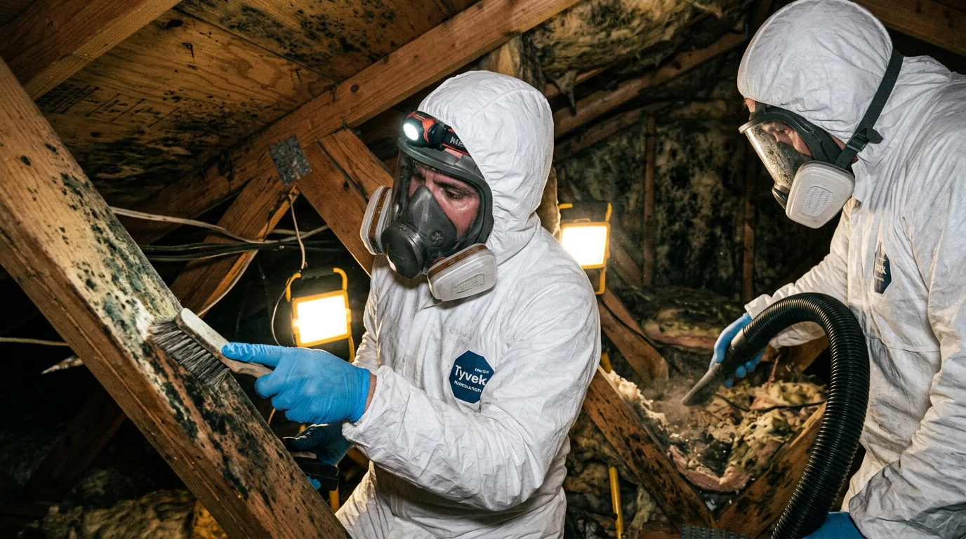 mold remediation cost breakdown - Attic: $1,000-$4,000