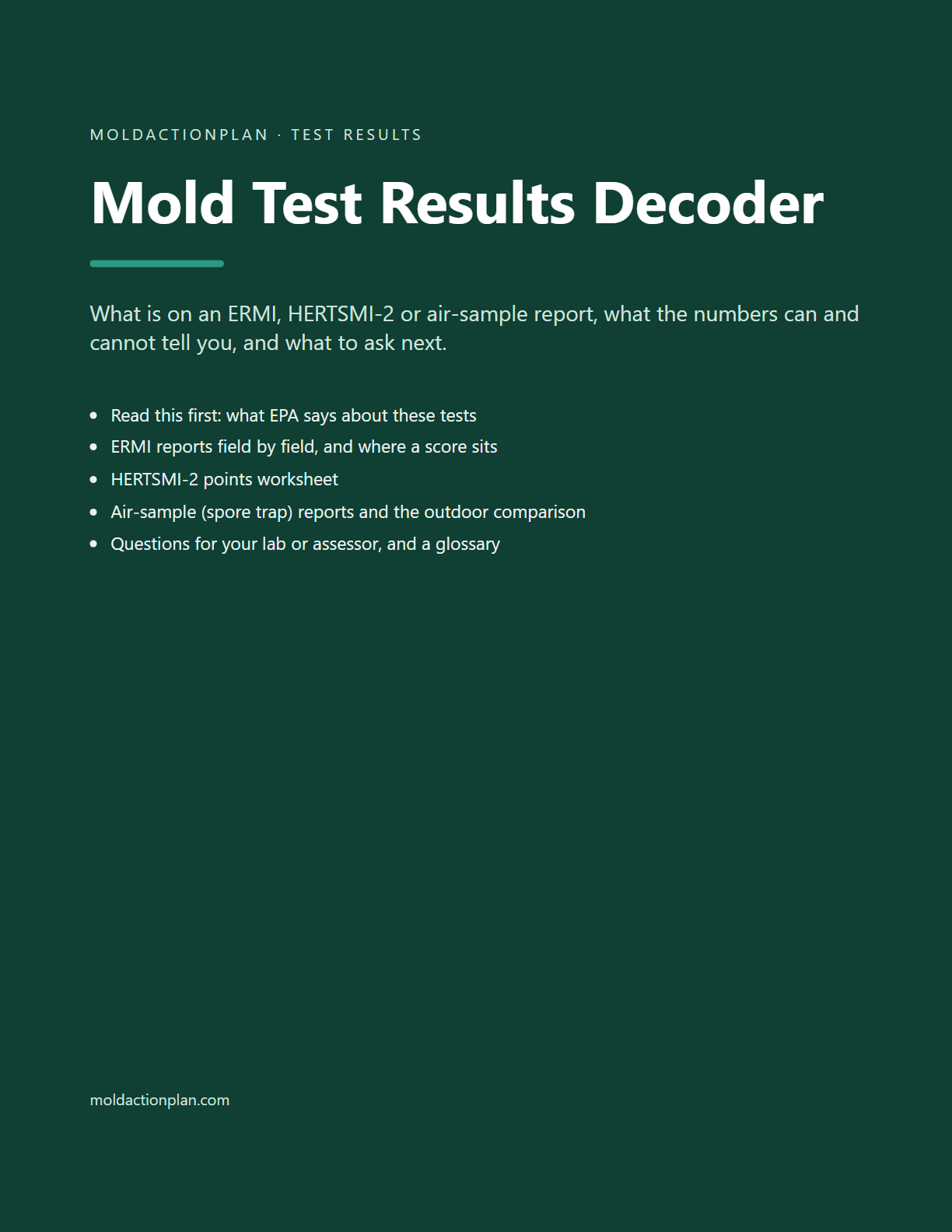 Mold Test Results Decoder cover